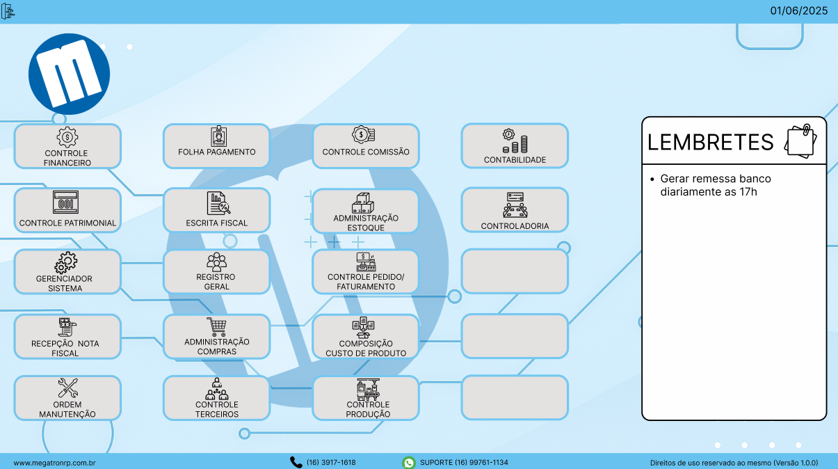 Atualização completa do visual do ERP